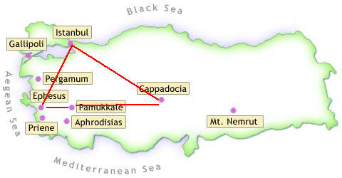 6 Günlük Türkiye Turu (Efes, Pamukkale, Kapadokya)